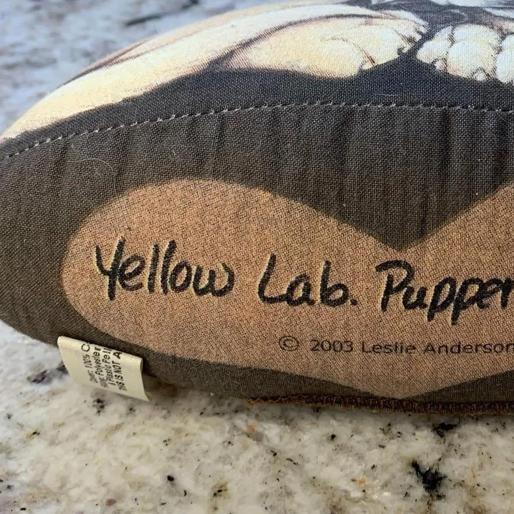 Leslie Anderson Yellow Lab Plush Pupper Weight 2003 Toy Works